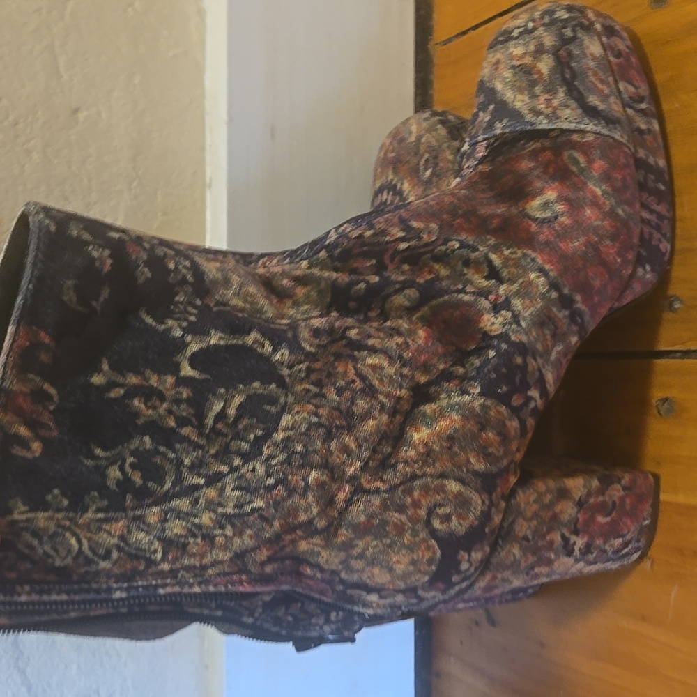 Free People Paisley Velvet Boots - Picture 2 of 5
